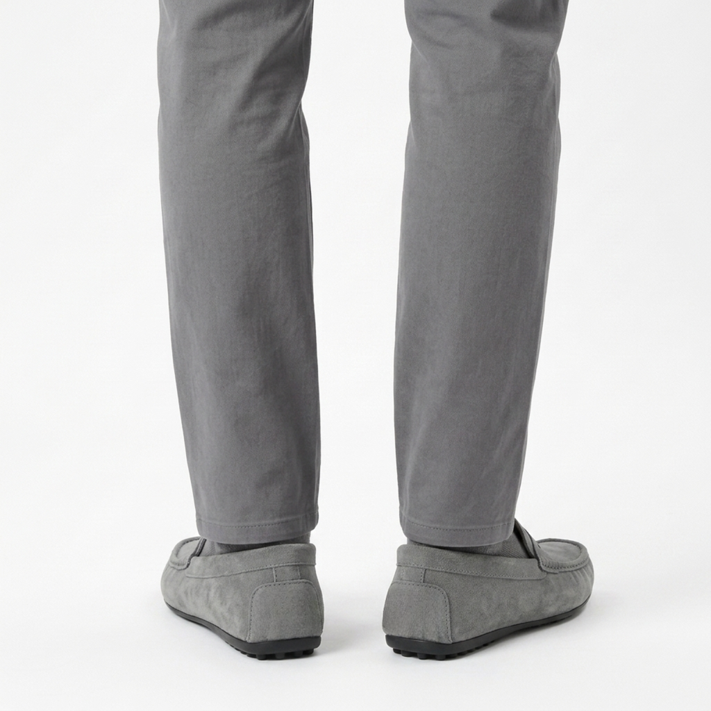 Mocassins en daim pour homme — bride penny — style quotidien décontracté