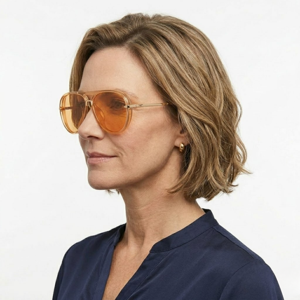 Lunettes Aviateur Translucides avec Double Pont et Verres Dégradés Protection UV