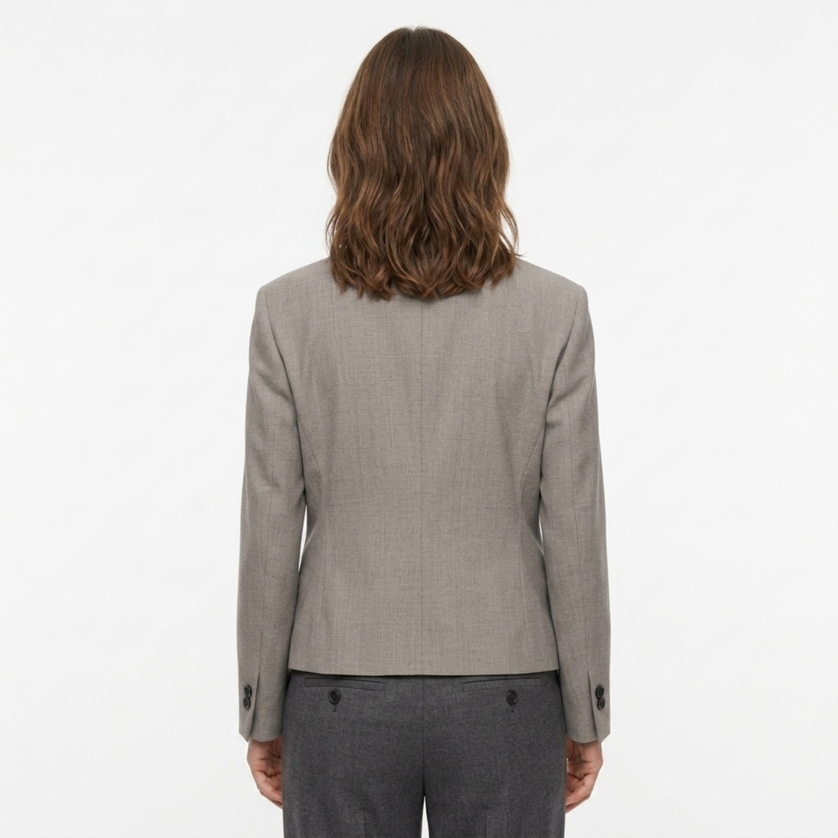 Veste en Polyester Femme – Col Montant et Coupe Asymétrique Décontractée
