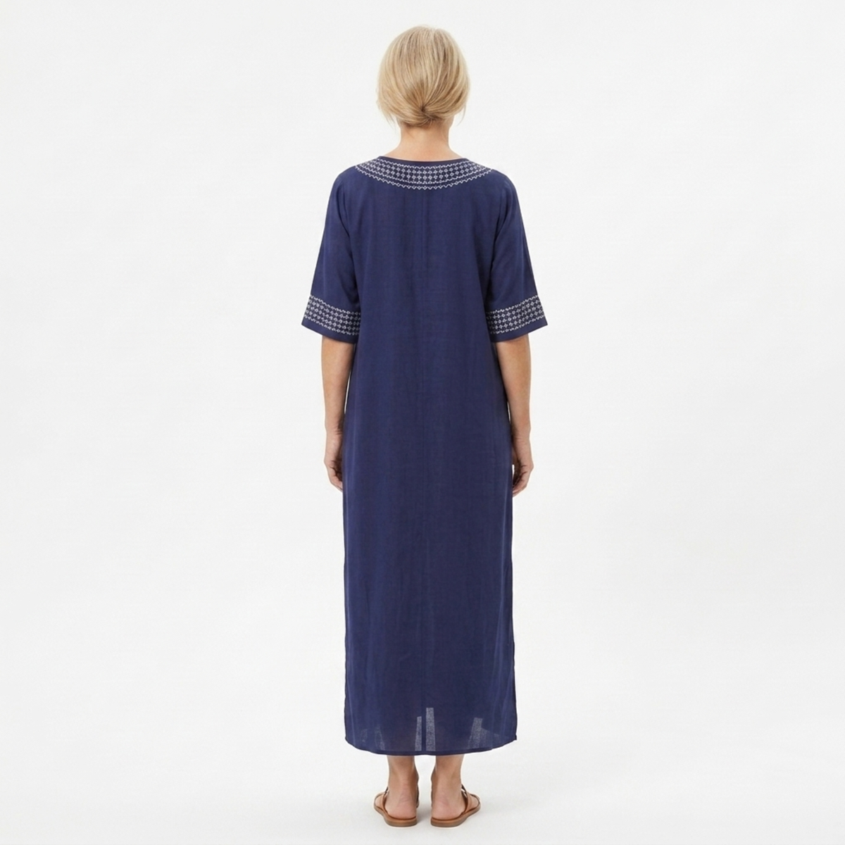 Robe kimono de plage longue — coupe ample — vacances d'été