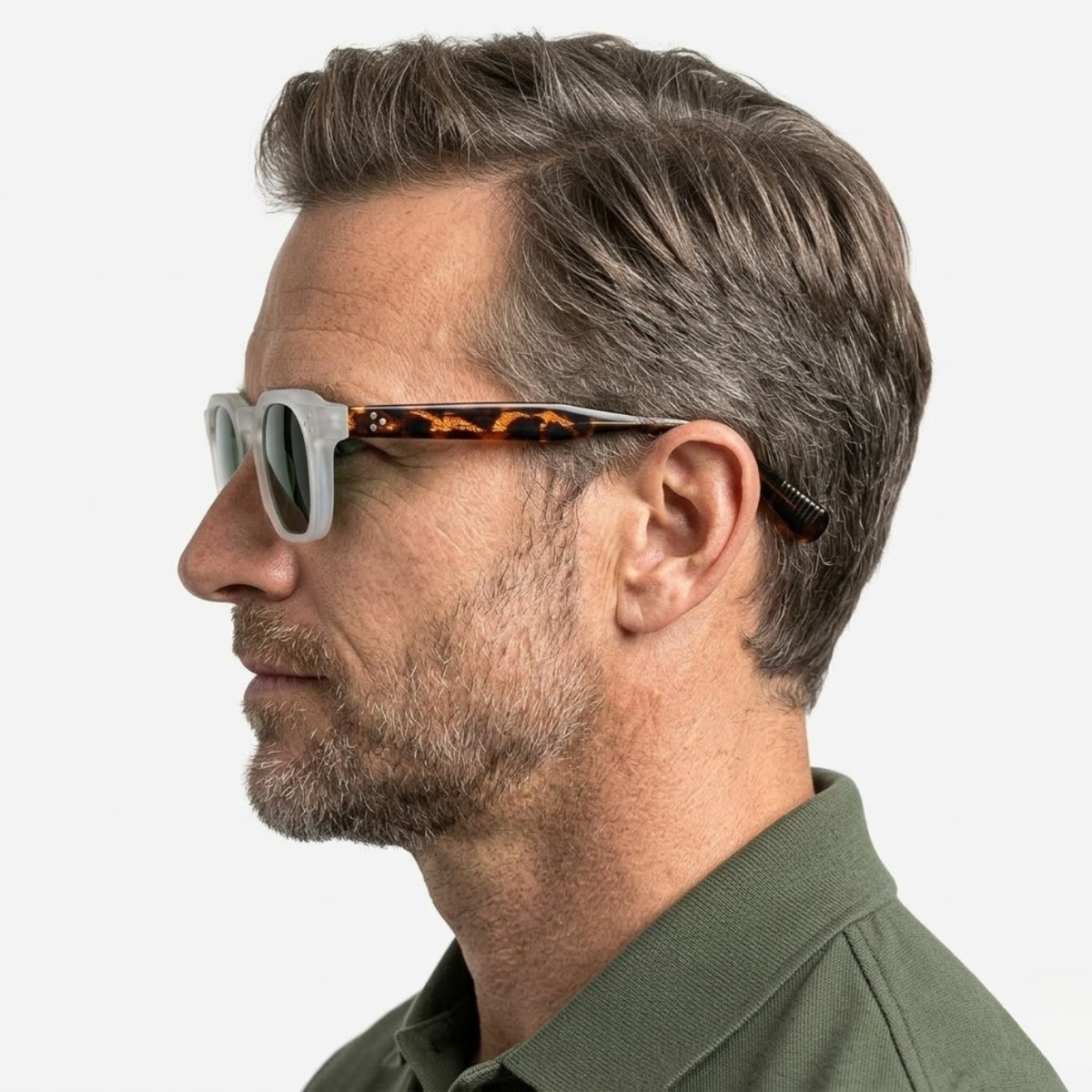 Lunettes de Soleil Polarisées Carrées avec Monture en Polycarbonate et Protection UV400