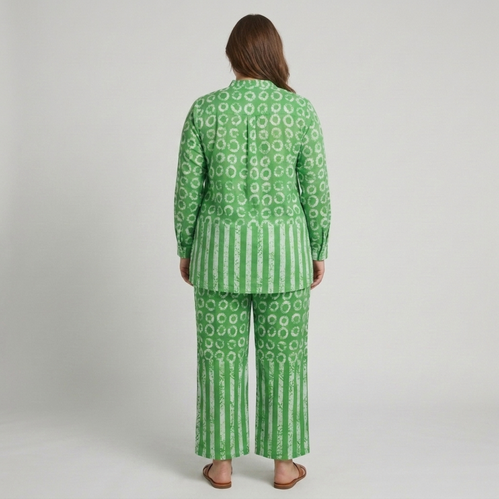Ensemble pantalon grande taille à motifs