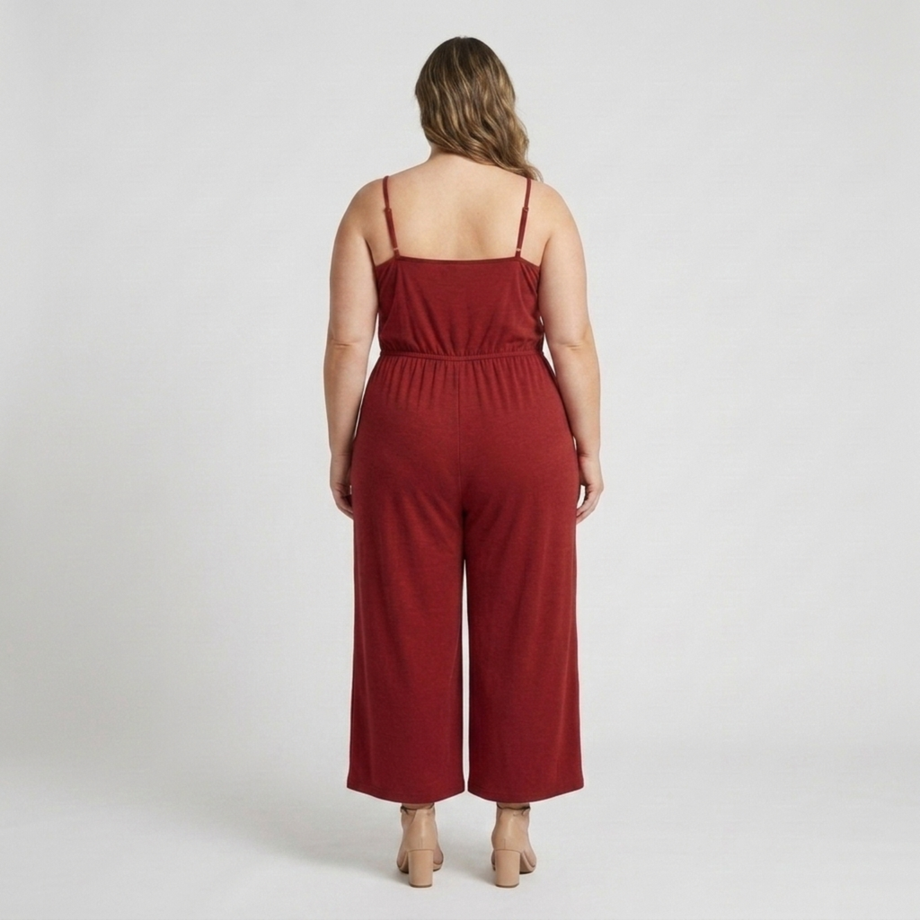 Combinaison grande taille pour femme ample et décontractée à jambes larges