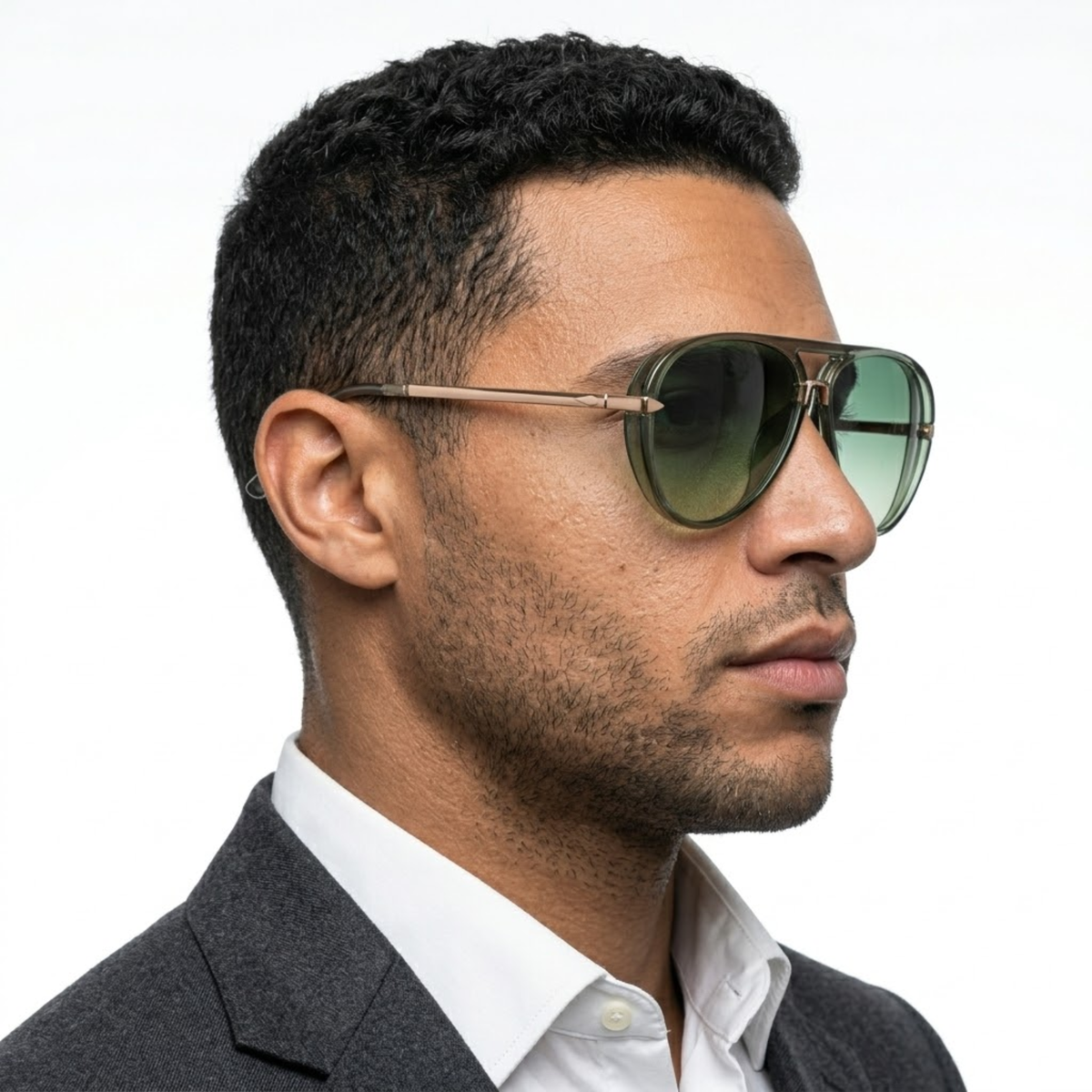 Lunettes de soleil aviateur monture alliage métallique unisexe avec verres teintés