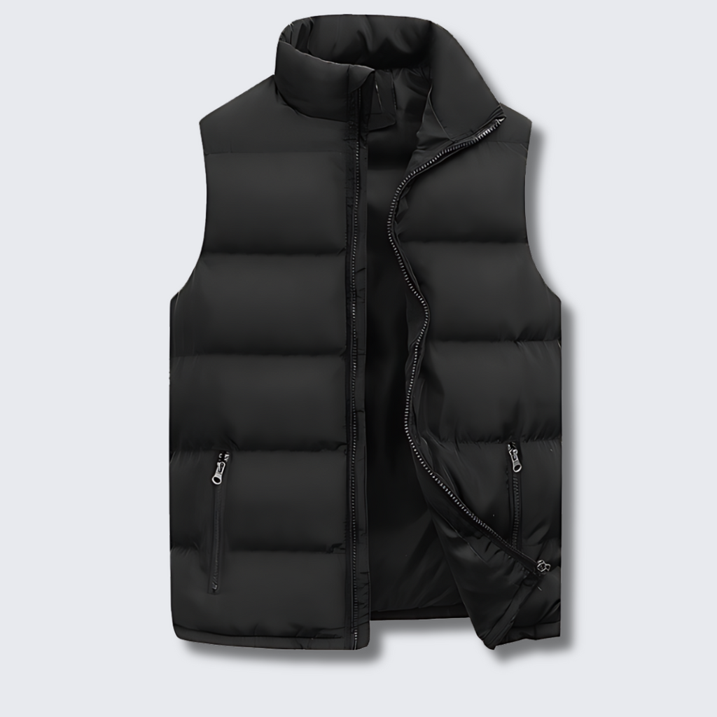 Gilet Homme – Matelassé Coupe Confortable Poches Fonctionnelles Design Moderne