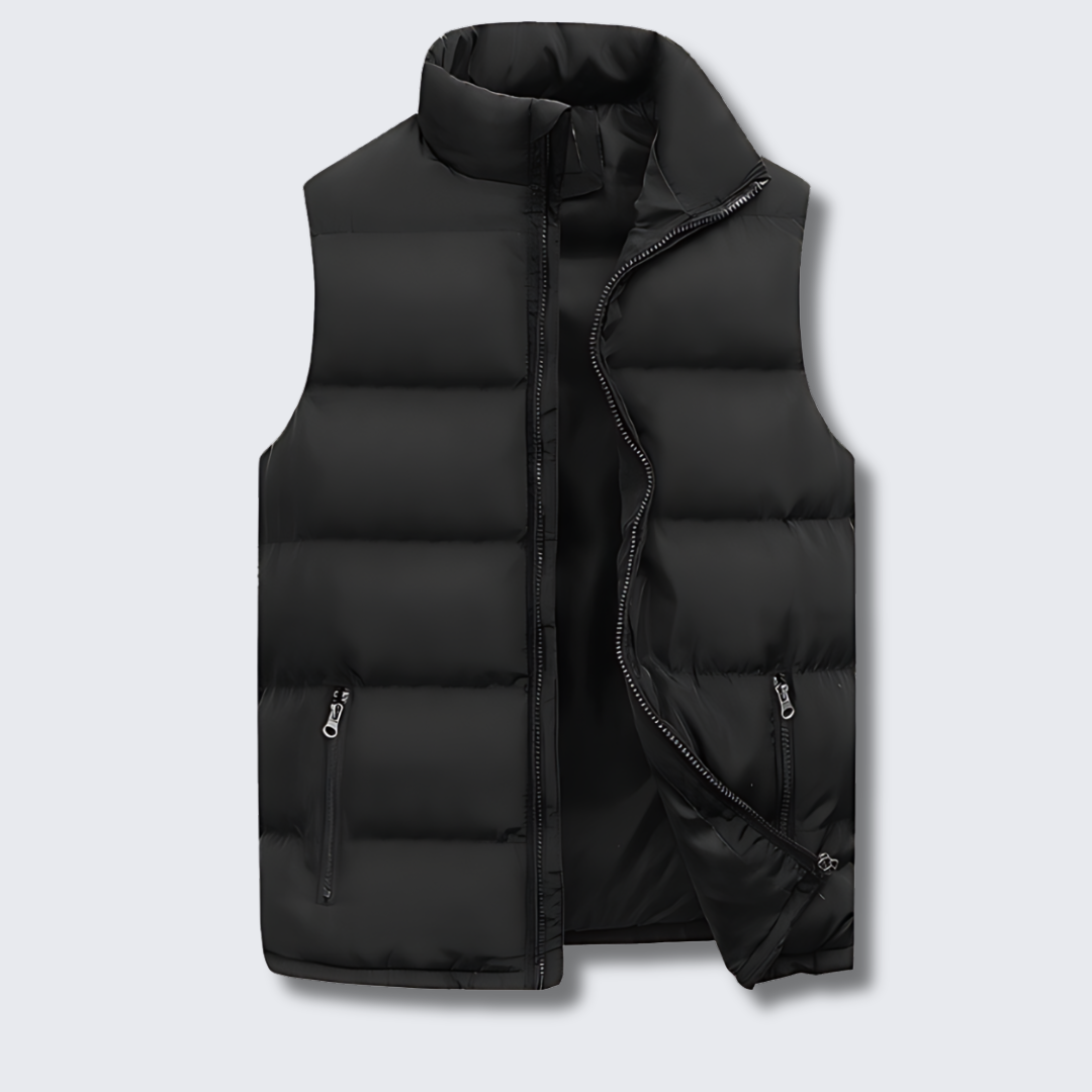 Gilet Homme – Matelassé Coupe Confortable Poches Fonctionnelles Design Moderne