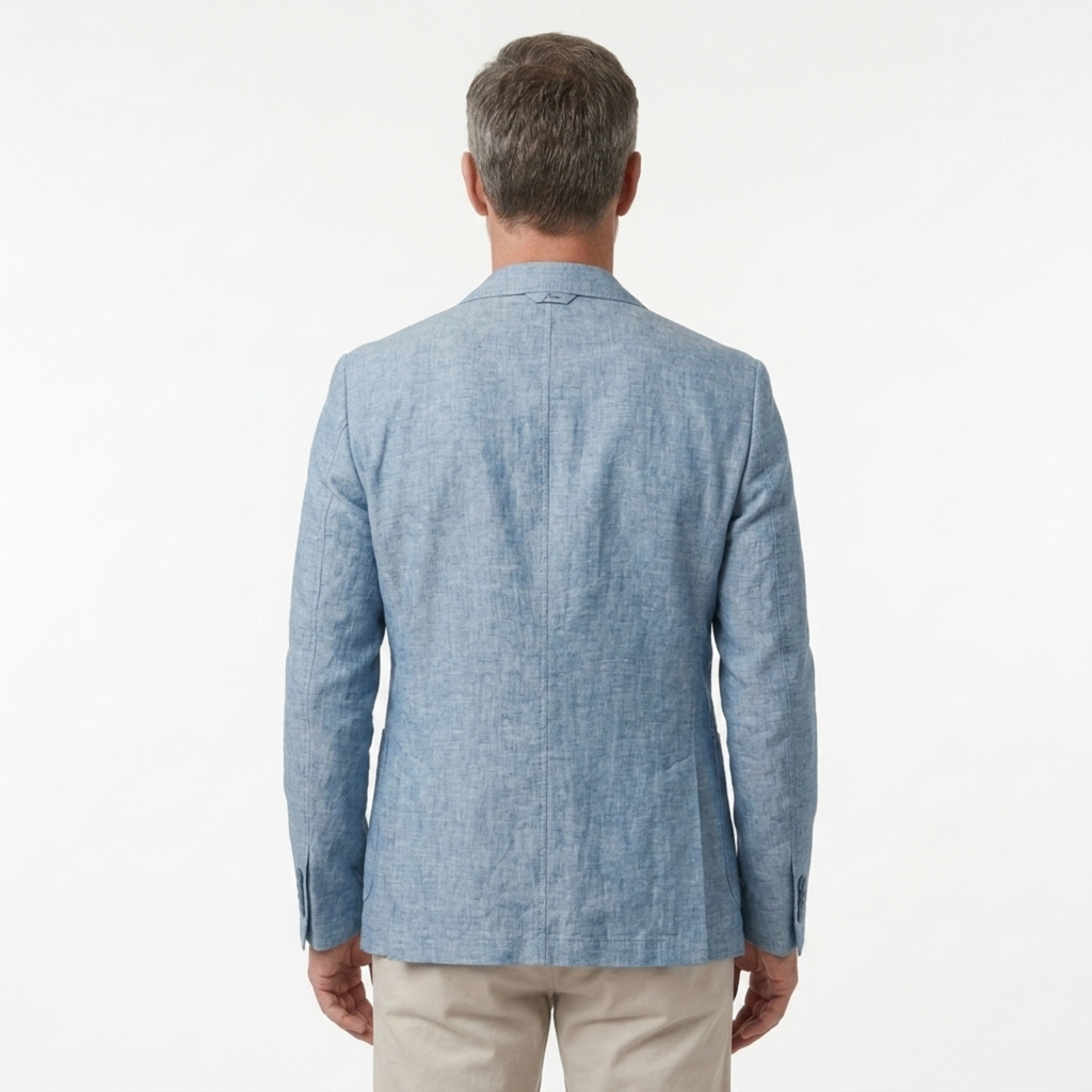 Veste blazer en lin homme — coupe ajustée — mariage et été