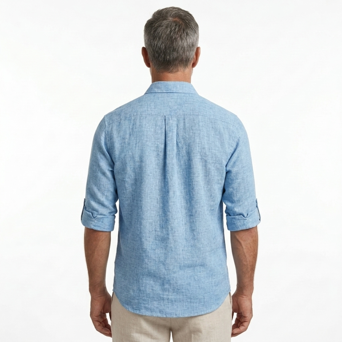 Polo manches courtes homme — mélange de lin respirant — vacances
