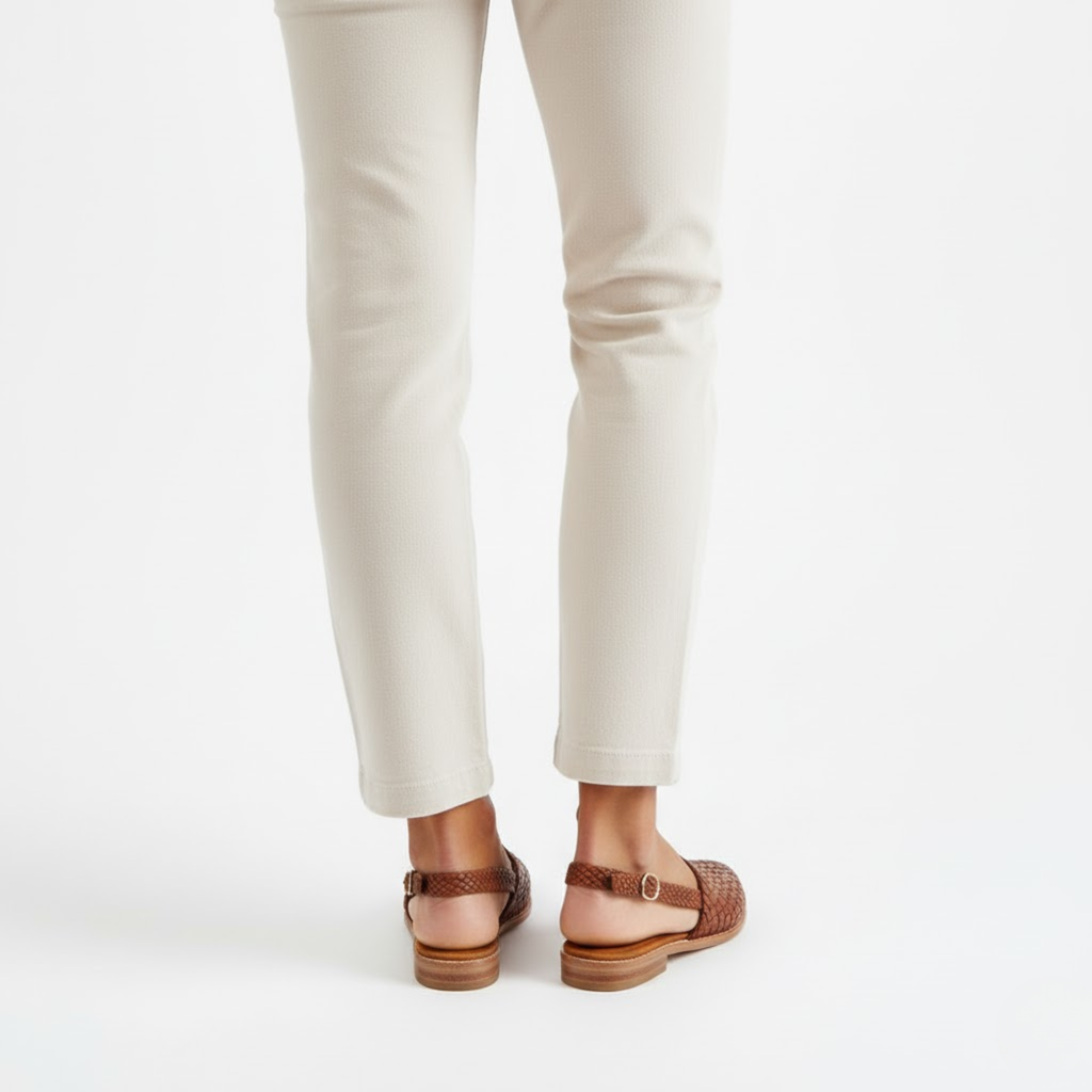 Slingbacks Gevlochten à Bout Pointu et Bride Arrière pour Femmes