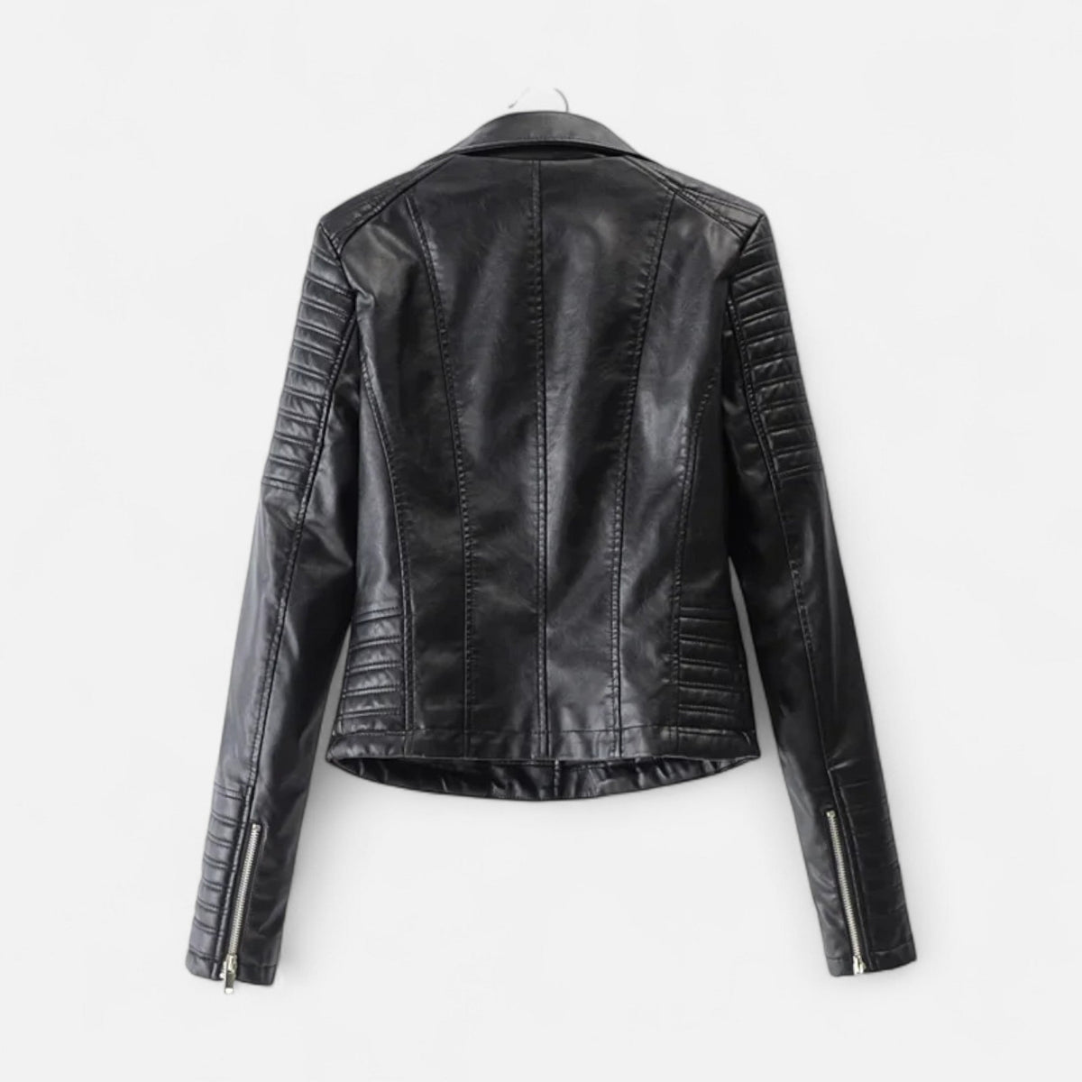Ancienne Monde | Veste Biker Femme en Cuir Élégante