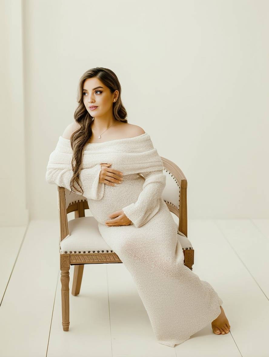 Robe Longue Maternité Maille