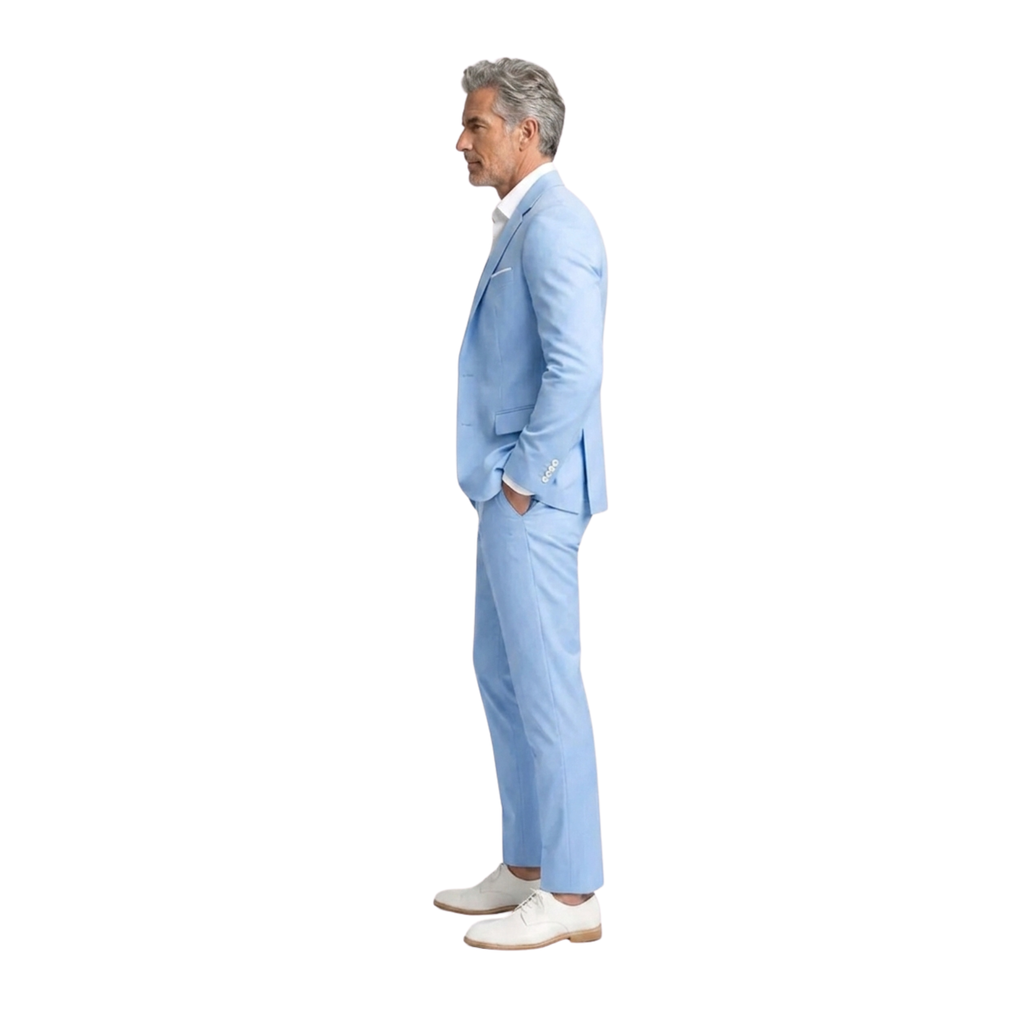 Costume homme coupe ajustée — ensemble deux pièces — bureau et soirée