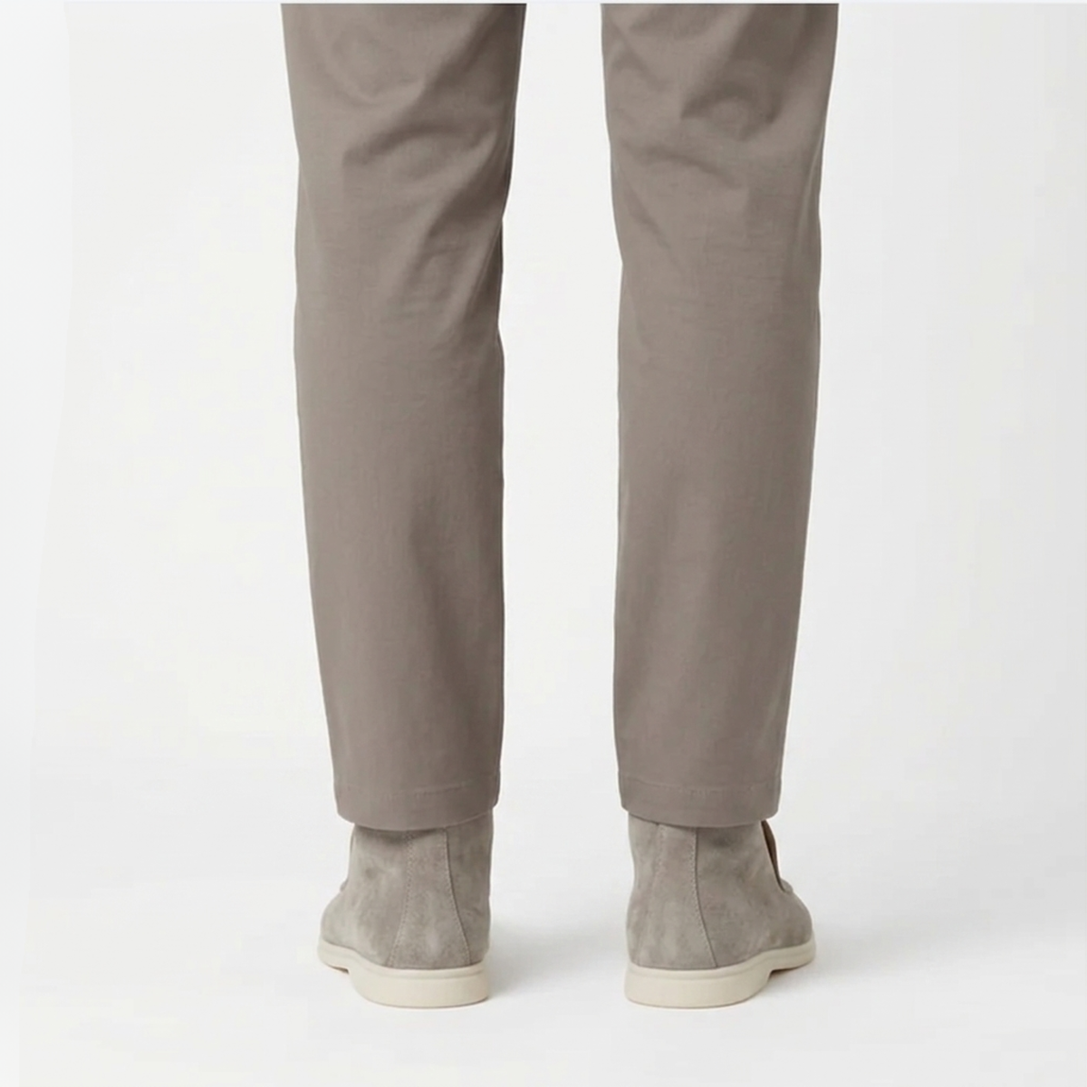 Mocassins montants pour homme — bottines à enfiler en daim — style bureau chic décontracté