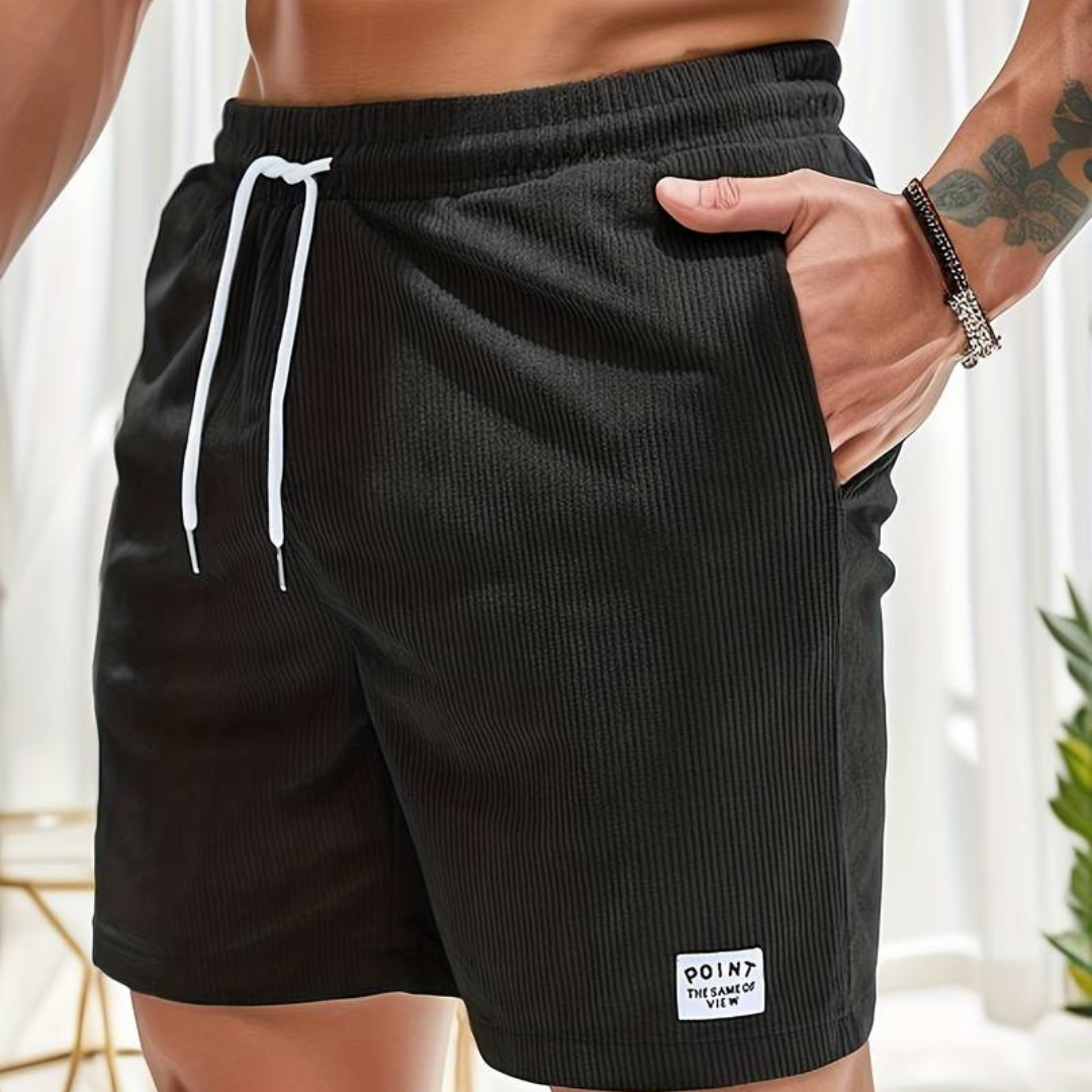 Haut short velours homme — vêtement décontracté d'été à lacet