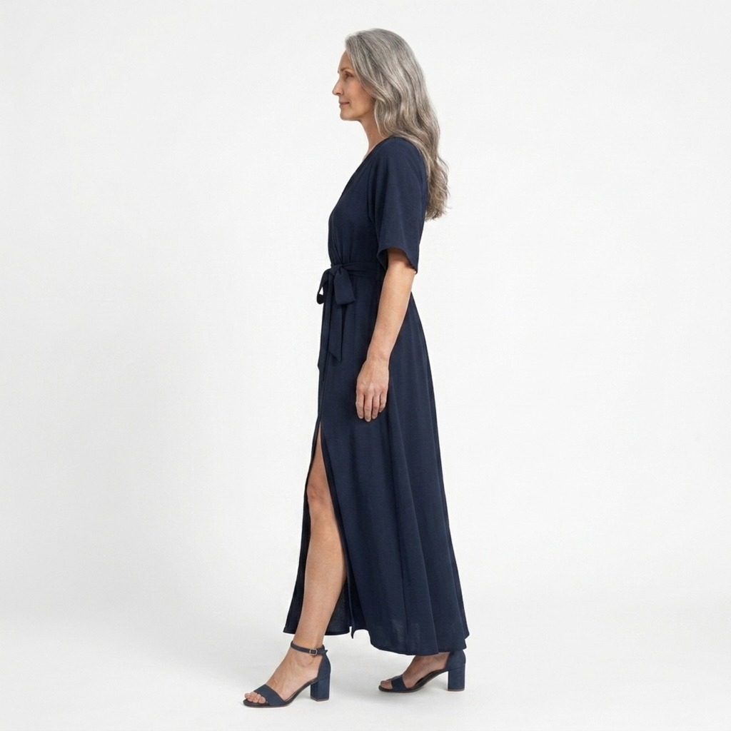 Robe maxi kimono à fleurs — style bohème — vacances d'été