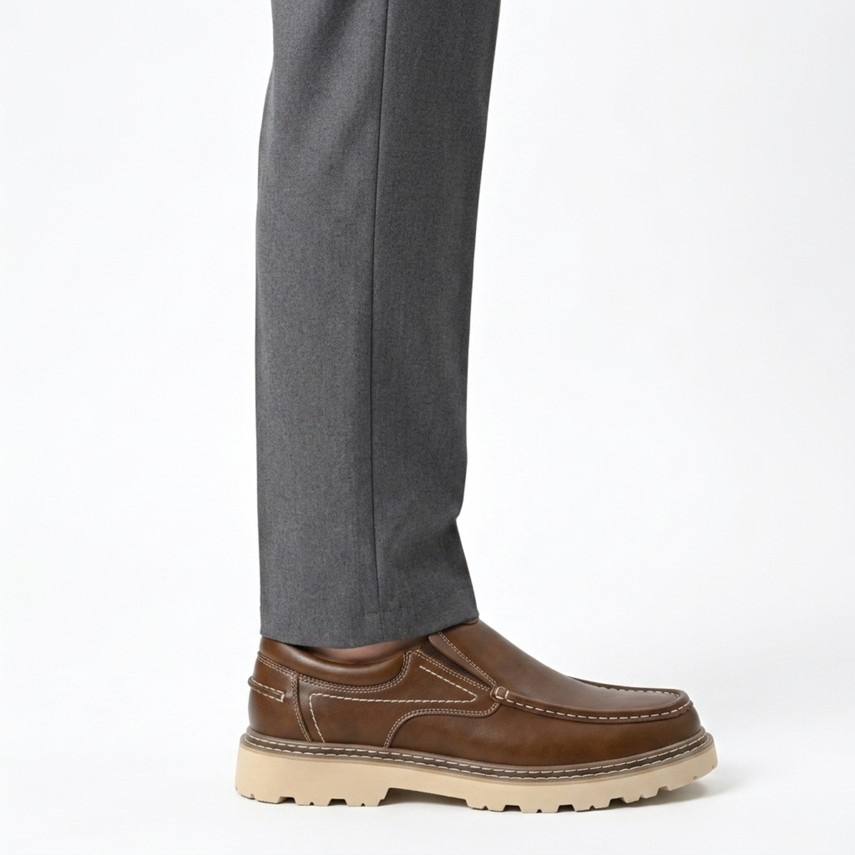 Chaussures cuir sans lacets — semelle robuste et flexible — quotidien