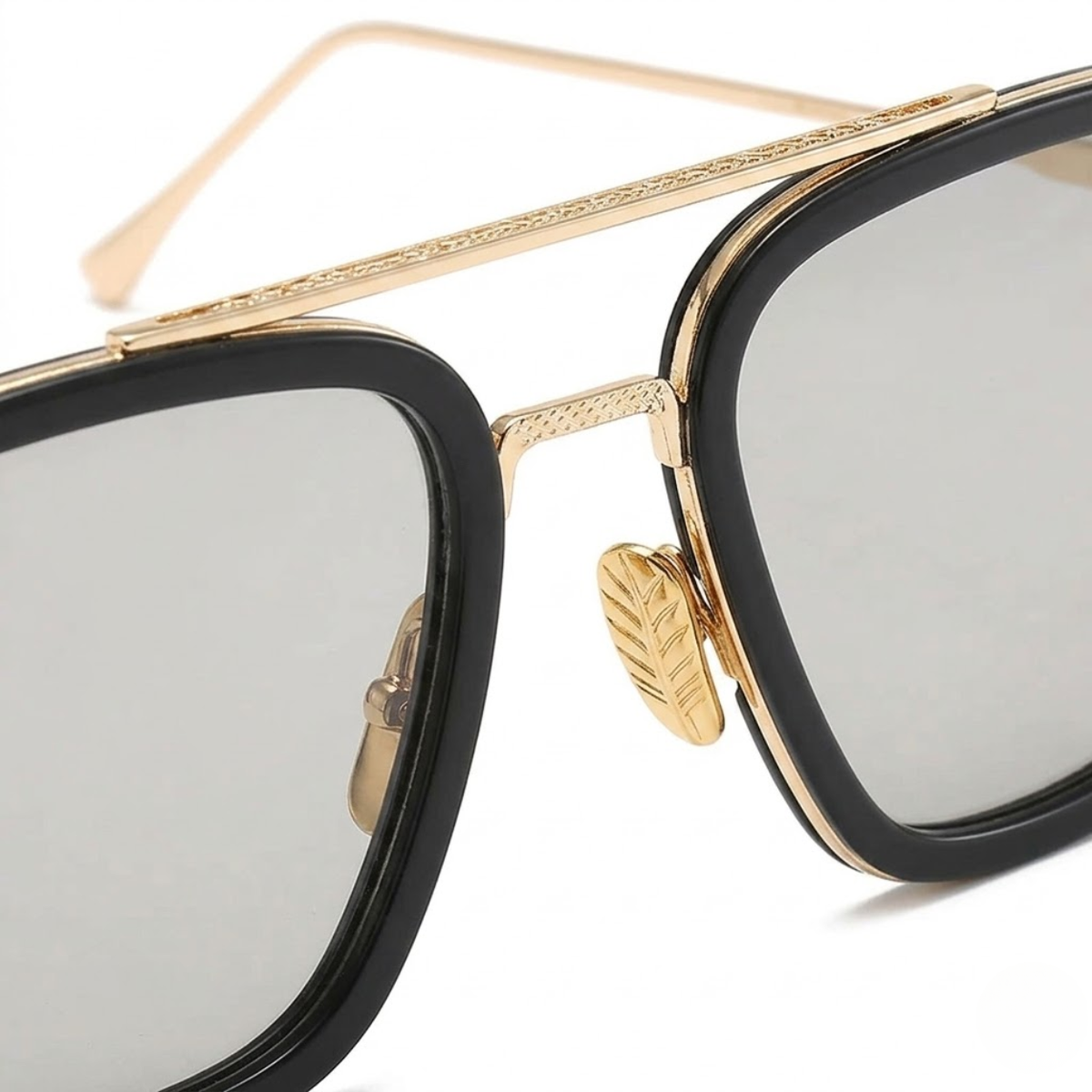 Lunettes aviateur carrées avec monture légère et verres de protection UV