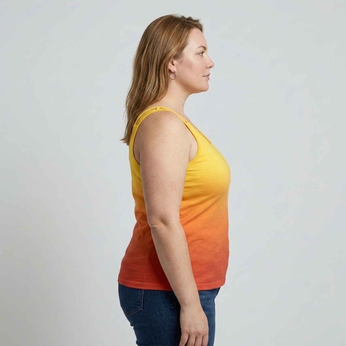 Débardeur grande taille à col rond pour femme