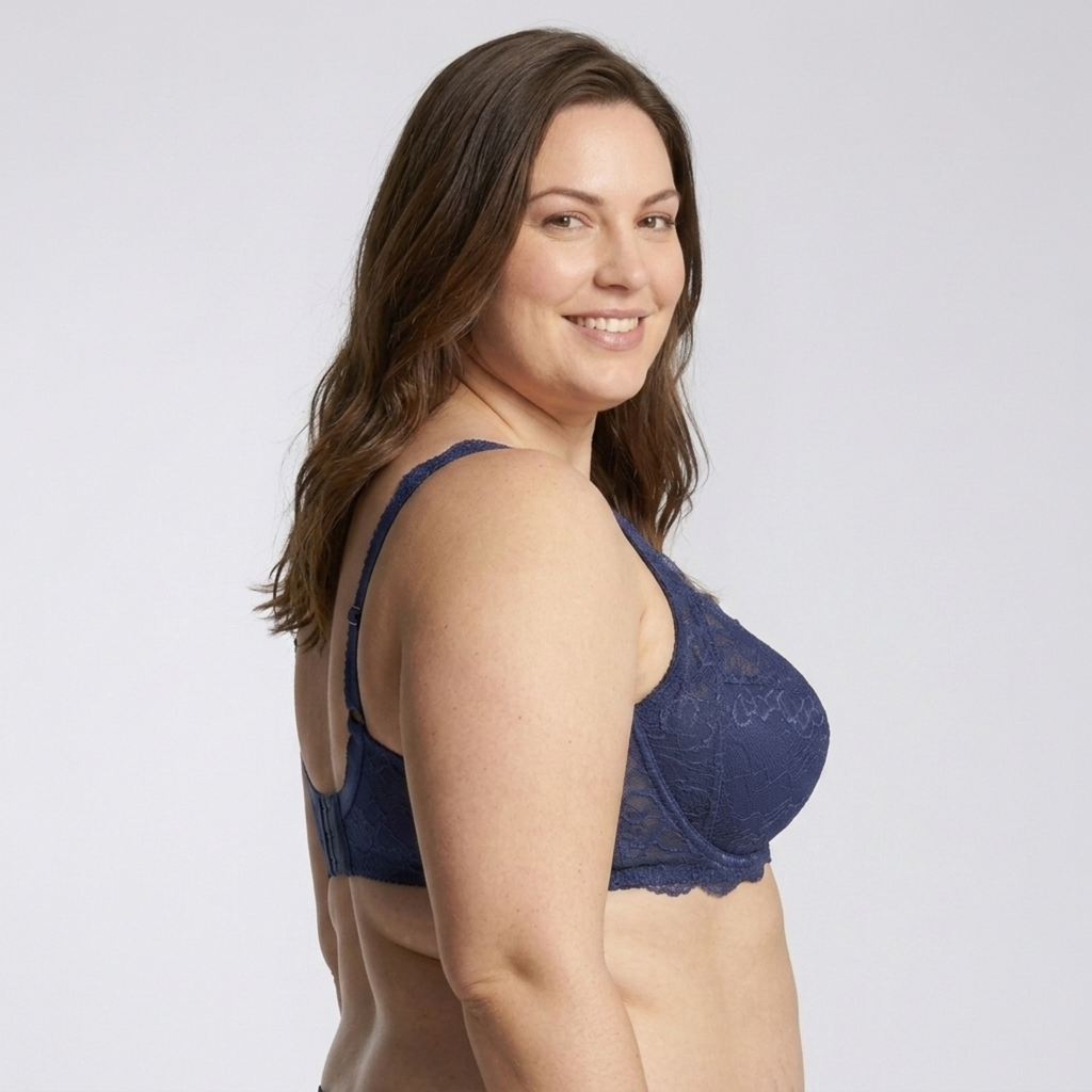 Soutien-gorge grande taille pour femme avec armatures et détails en dentelle