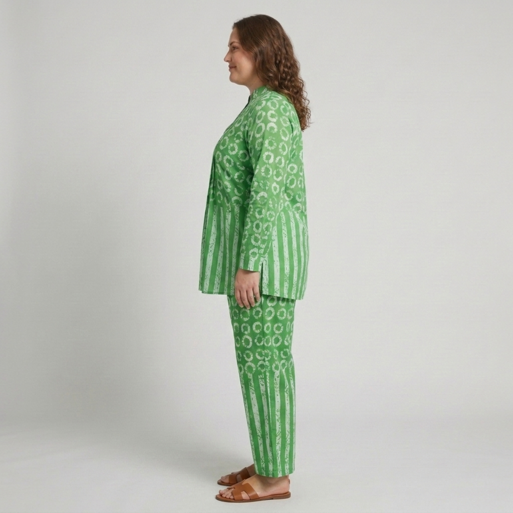 Ensemble pantalon grande taille à motifs