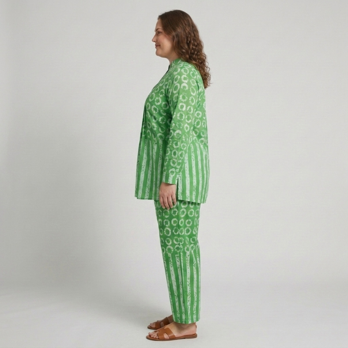 Ensemble pantalon grande taille à motifs