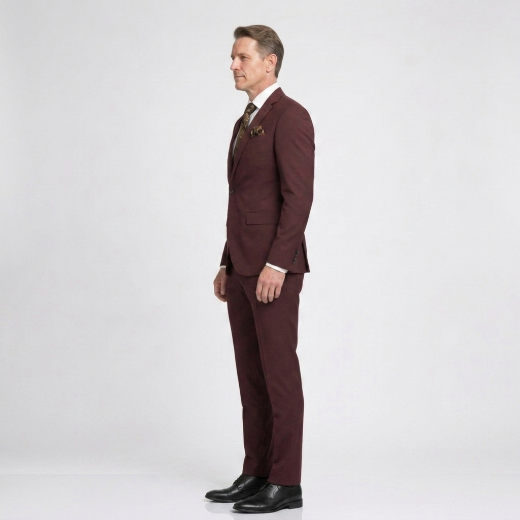 Costume homme coupe ajustée — ensemble deux pièces — bureau et cérémonie