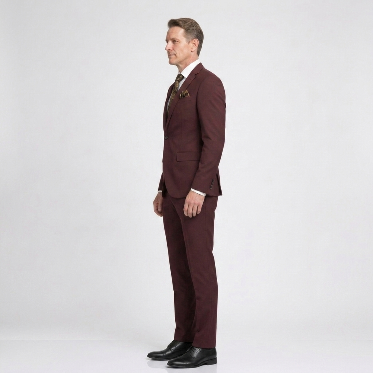Costume homme coupe ajustée — ensemble deux pièces — bureau et cérémonie