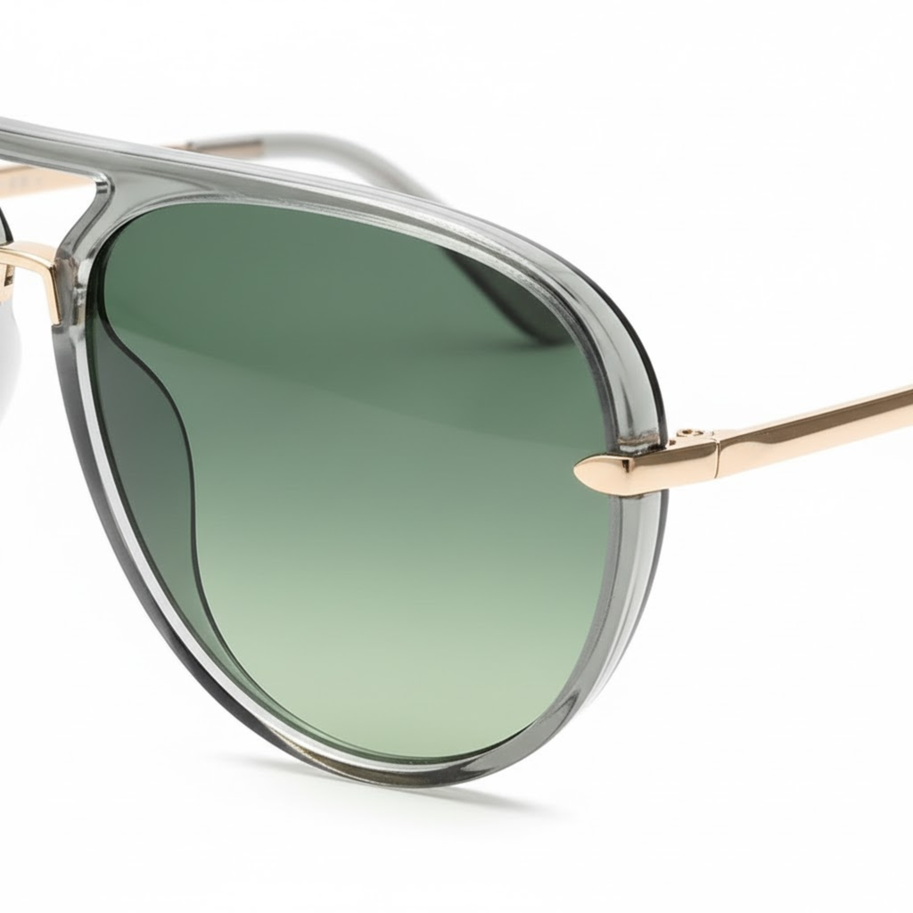 Lunettes de soleil aviateur monture alliage métallique unisexe avec verres teintés
