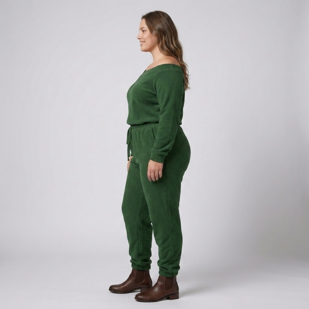 Ensemble deux pièces grande taille décontracté