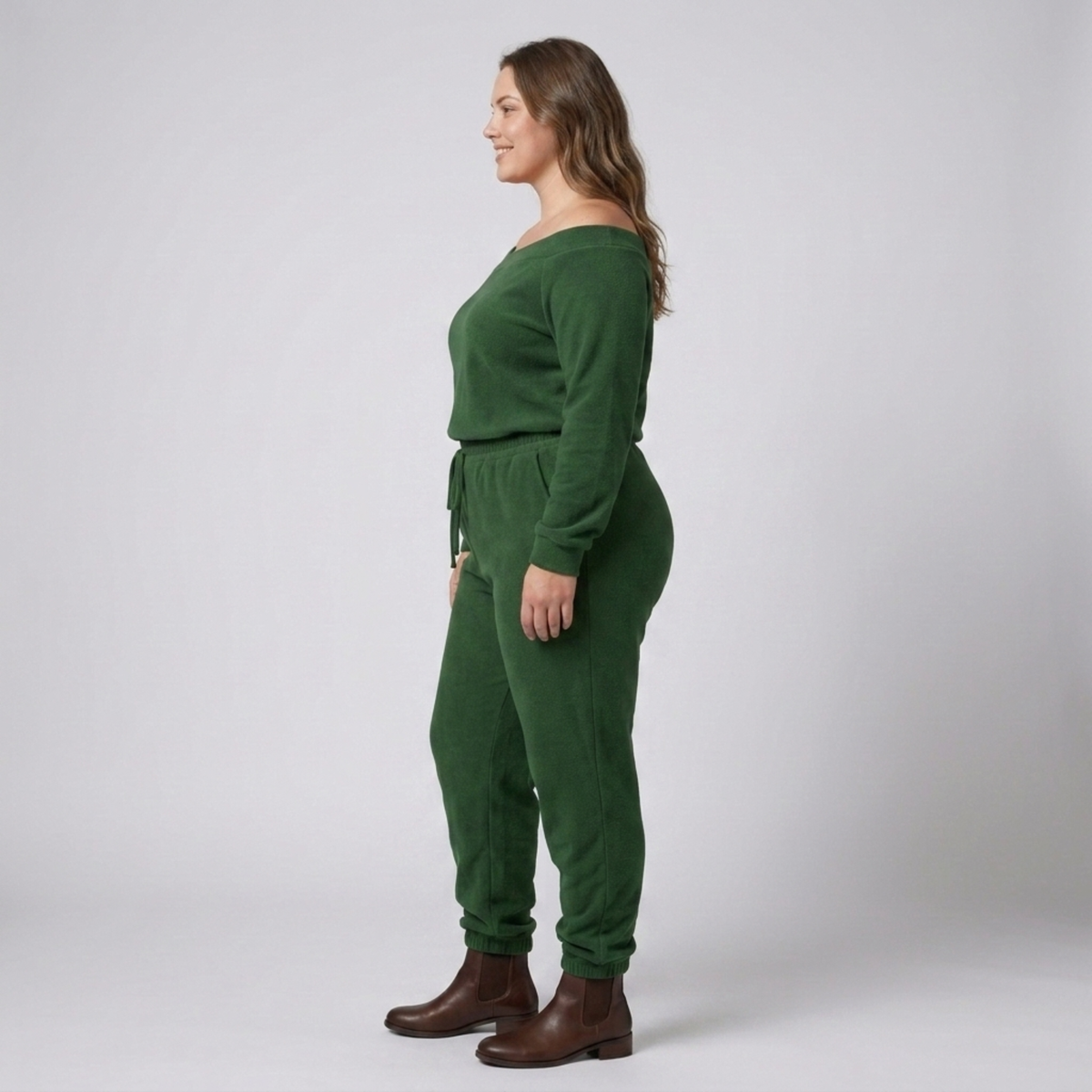 Ensemble deux pièces grande taille décontracté