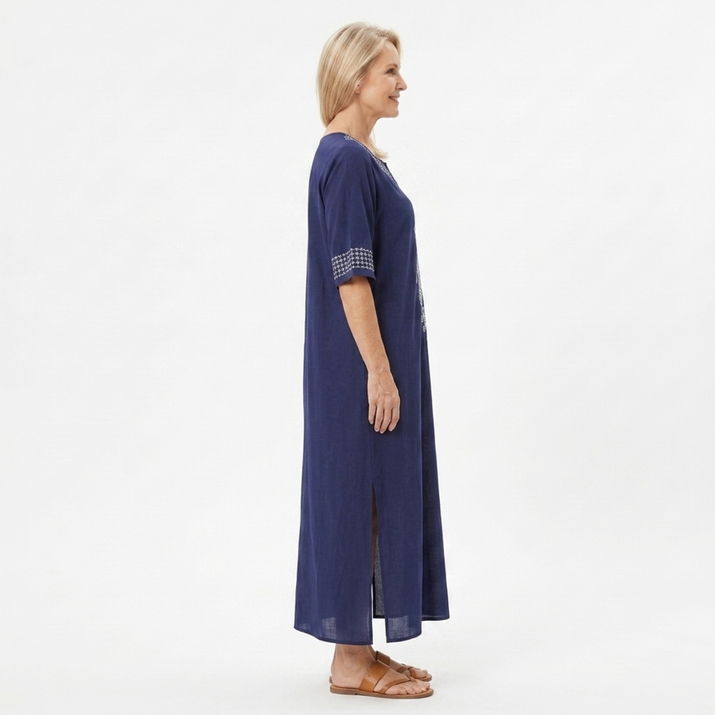 Robe kimono de plage longue — coupe ample — vacances d'été