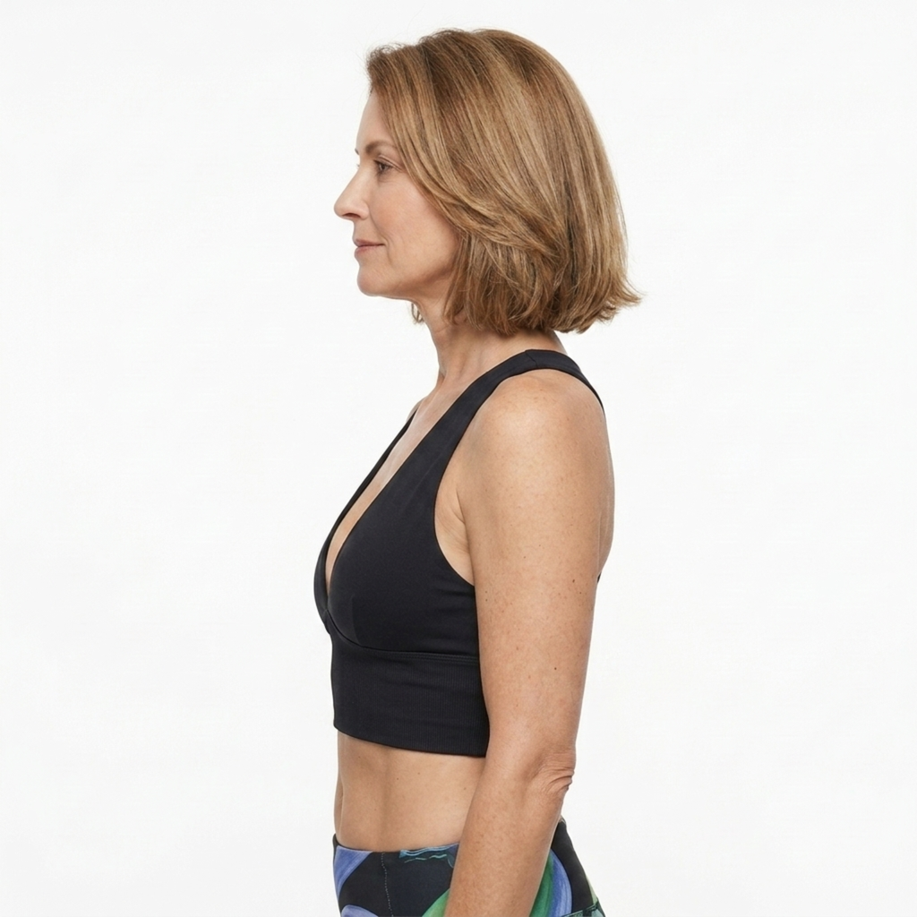 Haut court crop top pour femmes à dos nageur — col en v — été