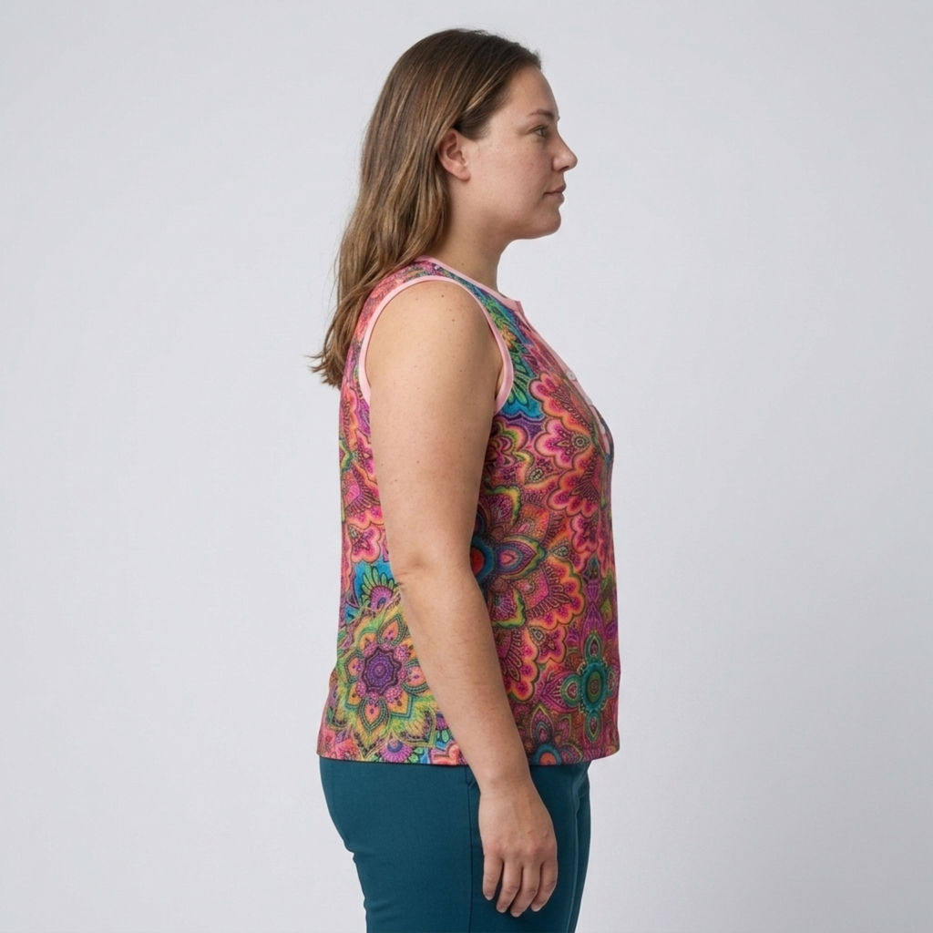 Débardeur grande taille à col en V pour femme