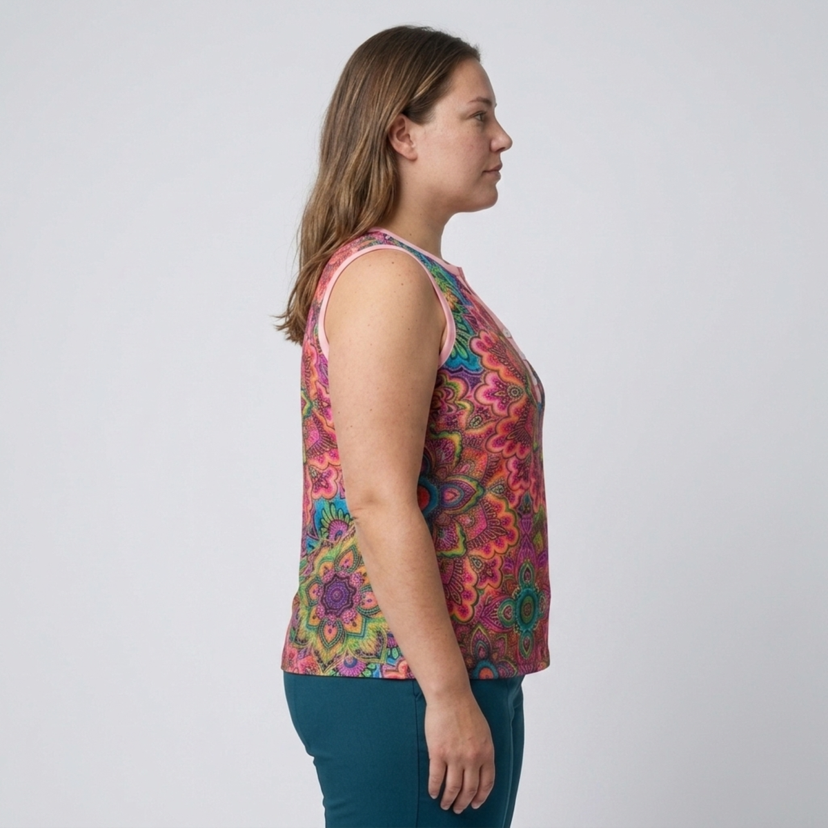 Débardeur grande taille à col en V pour femme