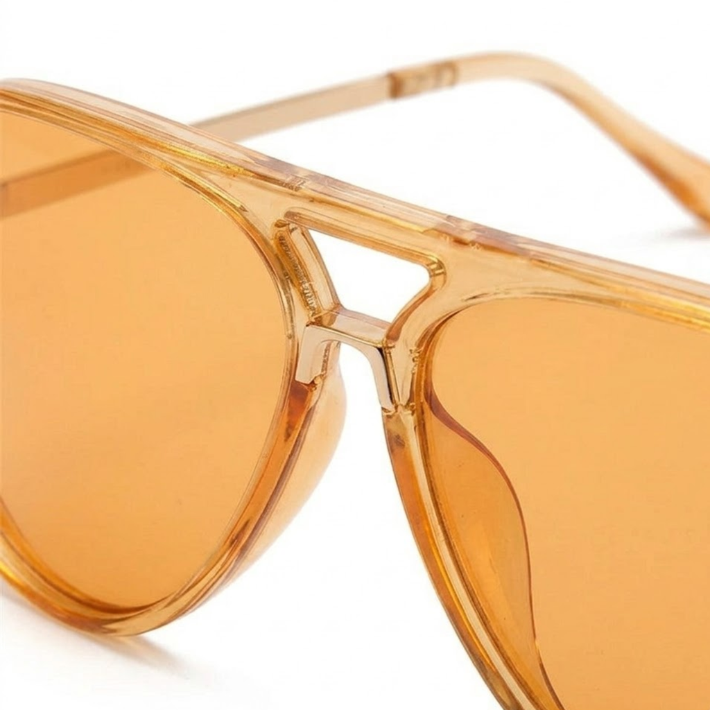 Lunettes Aviateur Translucides avec Double Pont et Verres Dégradés Protection UV