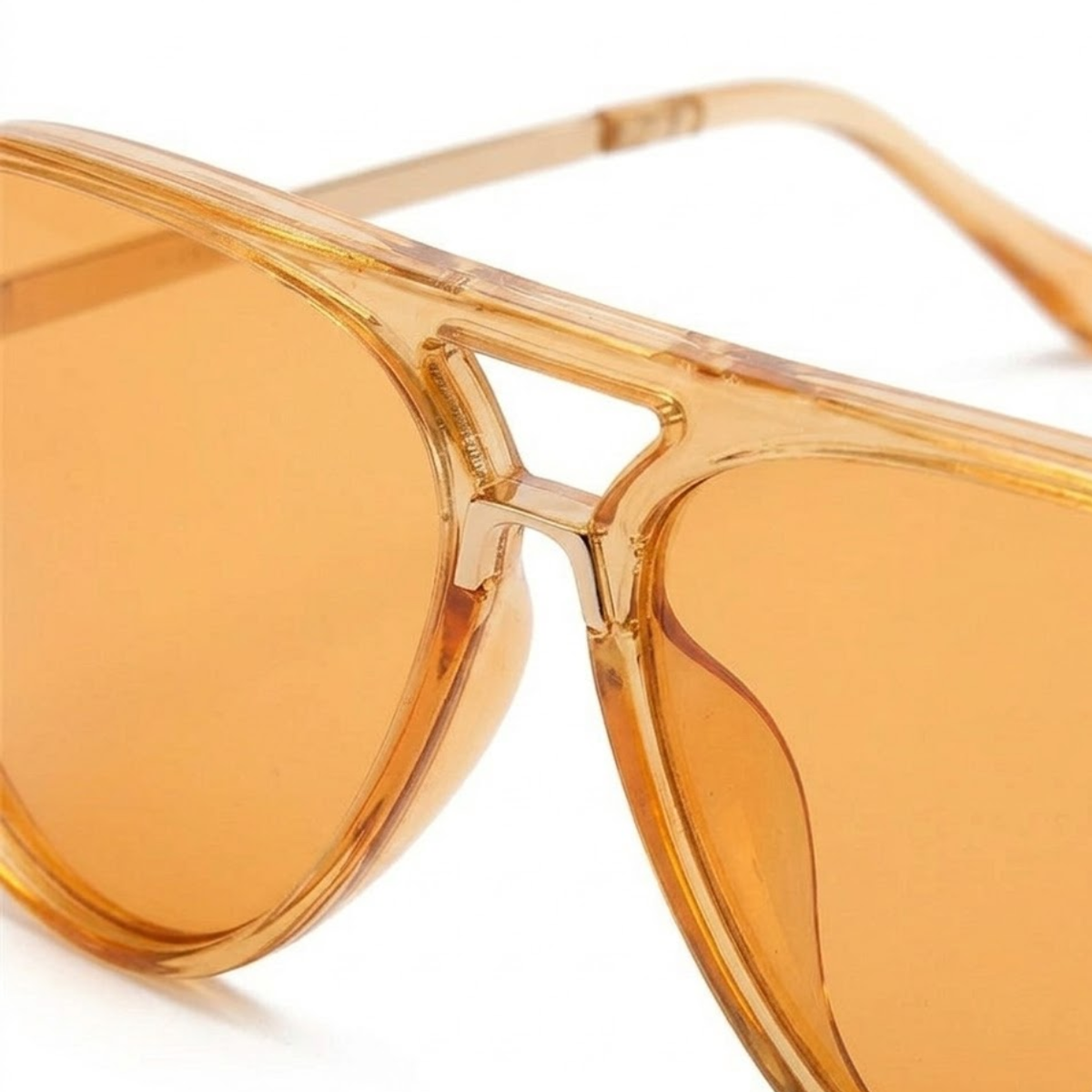 Lunettes Aviateur Translucides avec Double Pont et Verres Dégradés Protection UV