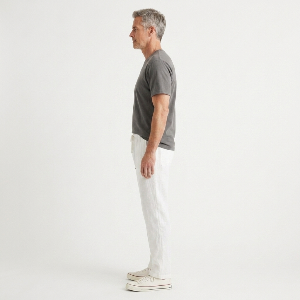 Pantalon large en lin homme — mélange coton — vacances et été