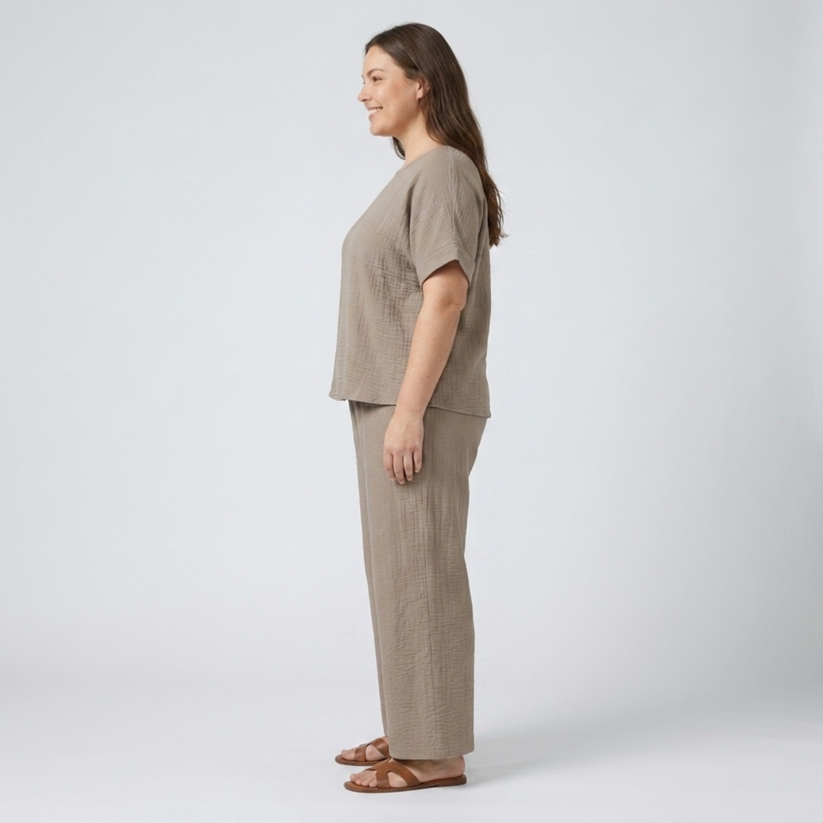 Ensemble pantalon grande taille décontracté pour femme