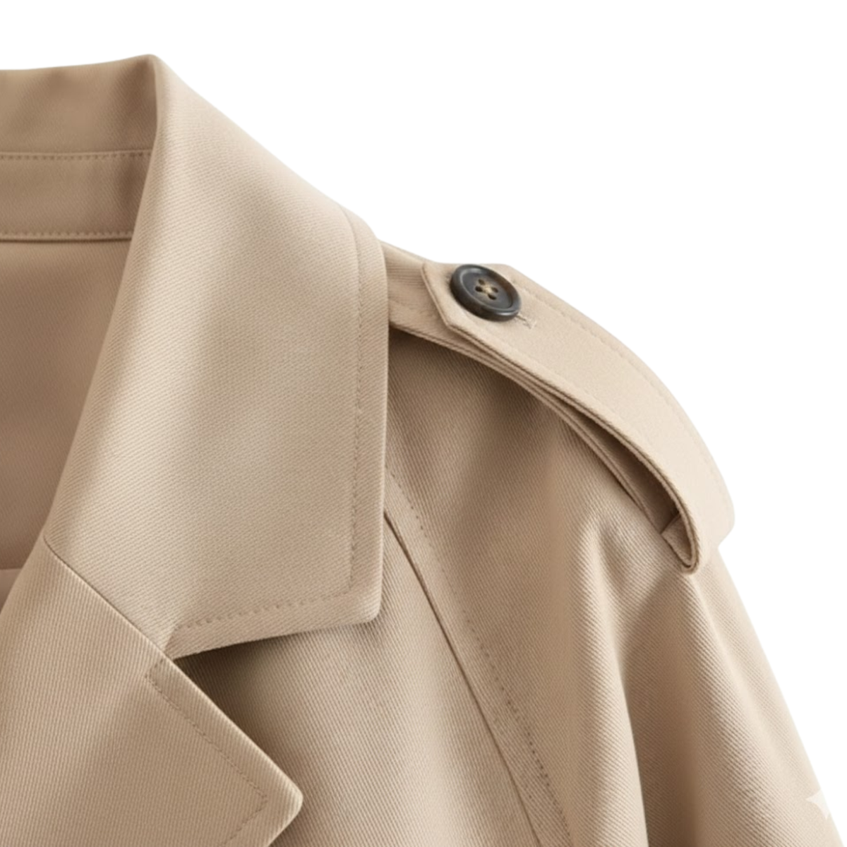 Ancienne Monde | Trench Court Femme Double Boutonnage Style Vintage