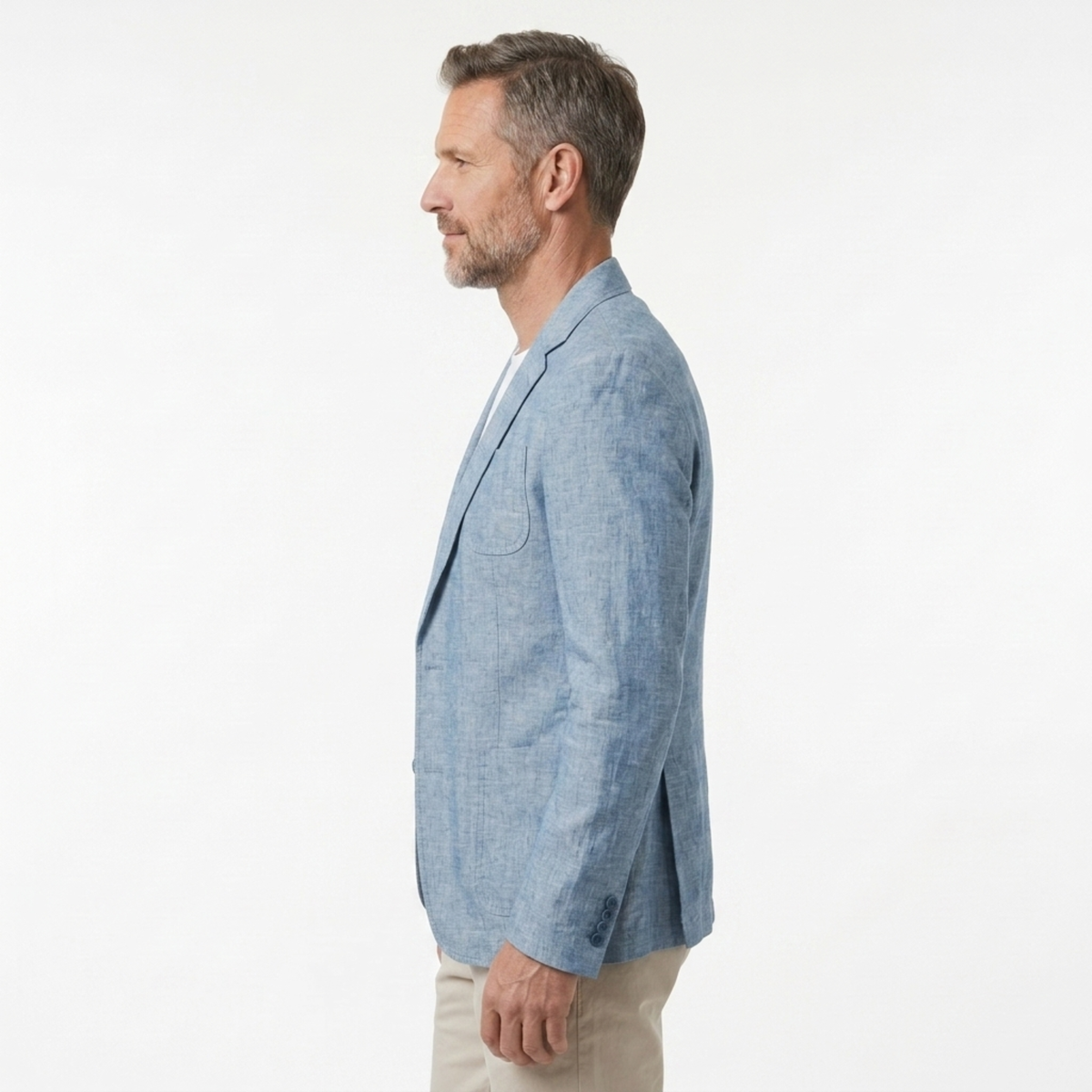 Veste blazer en lin homme — coupe ajustée — mariage et été