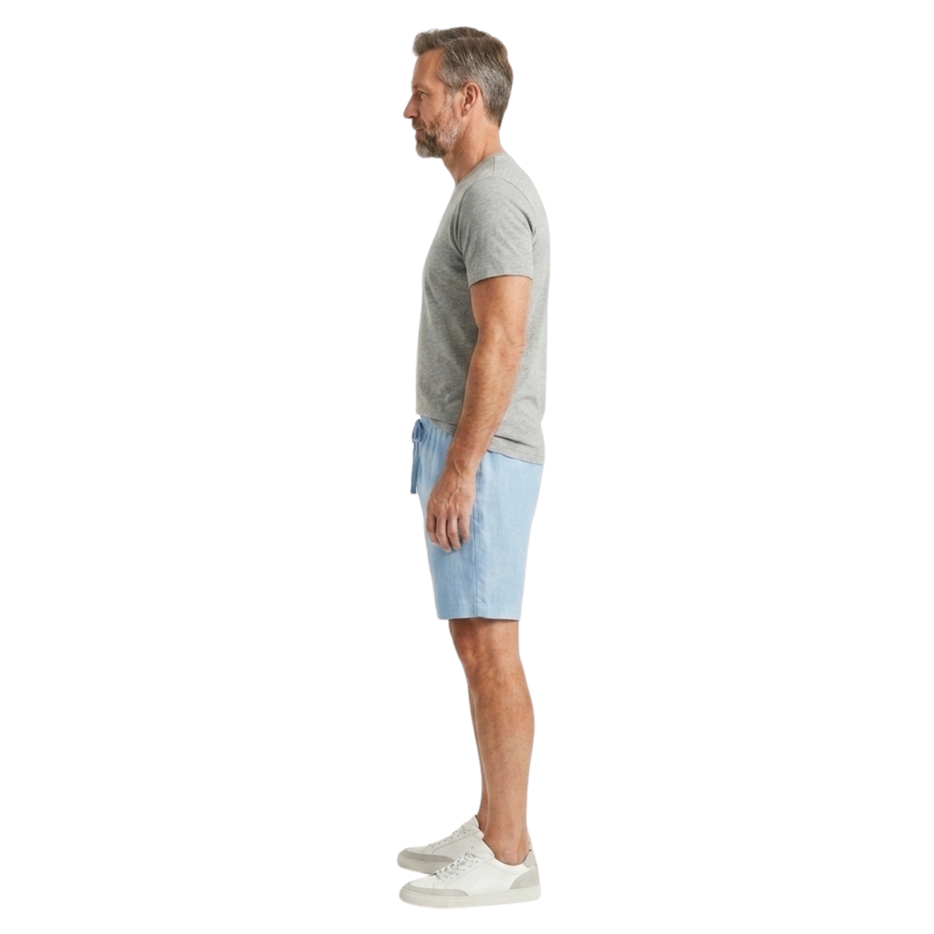 Short en lin pour homme — coupe décontractée — plage et été