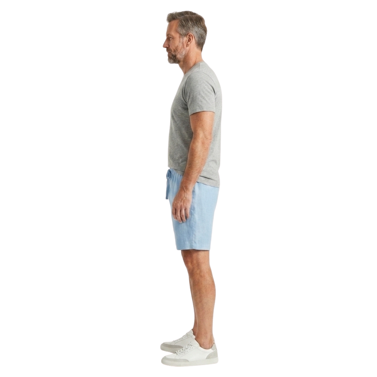 Short en lin pour homme — coupe décontractée — plage et été