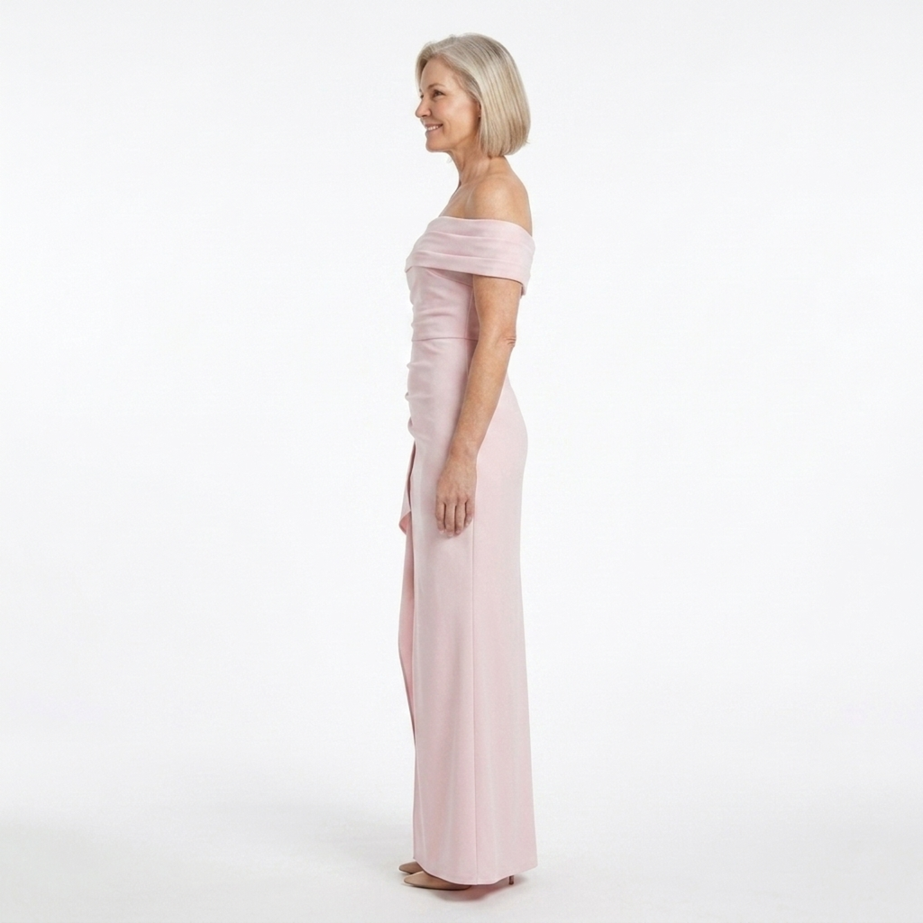 Robe de soirée longue — épaules dénudées coupe ajustée | événement formel