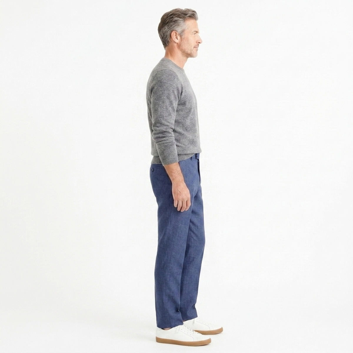 Pantalon en lin pour homme — coupe droite — vacances et plage