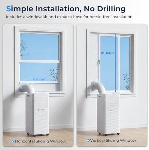 Climatiseur Mobile 3-en-1 9000 BTU avec Ventilation et Déshumidification