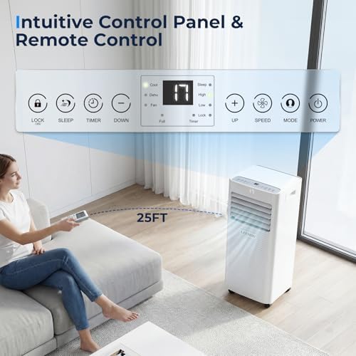 Climatiseur Mobile 3-en-1 9000 BTU avec Ventilation et Déshumidification