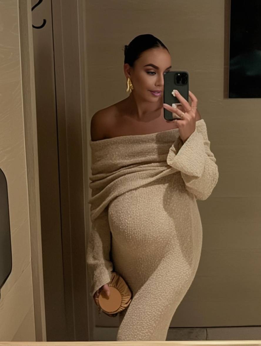 Robe Longue Maternité Maille