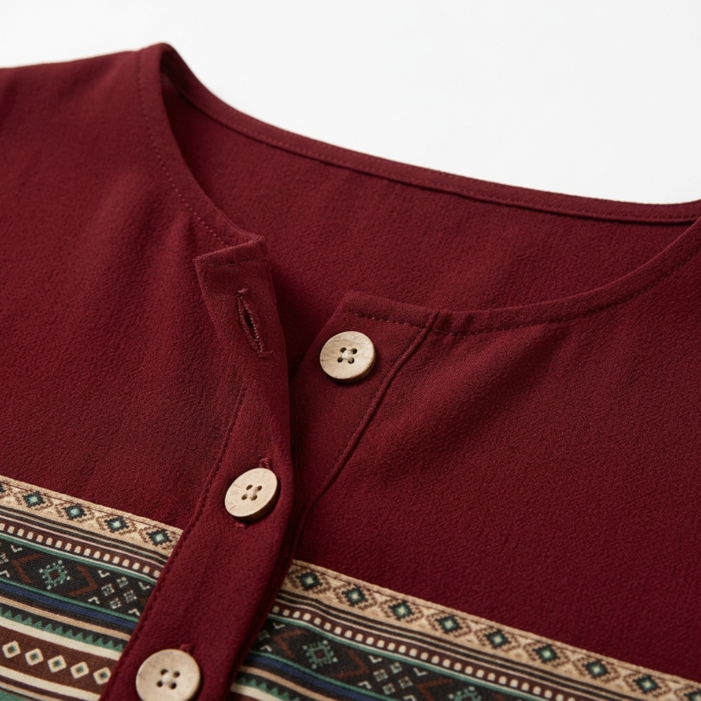 Blouse grande taille à col en V pour femme