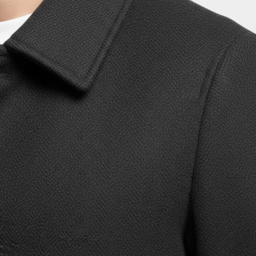 Manteau long homme col rabattu bouton unique coupe moderne ajustée