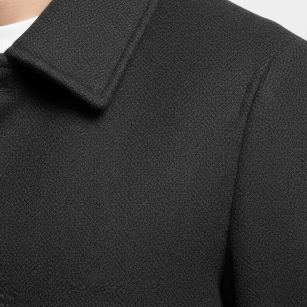 Manteau long homme col rabattu bouton unique coupe moderne ajustée